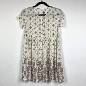 NWT On The Road S Boho Dress Ivory Tan Beige Dress